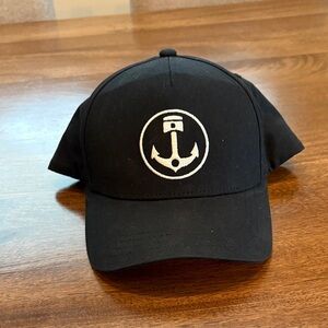 Iron & Resin Black Anchor Logo Cap